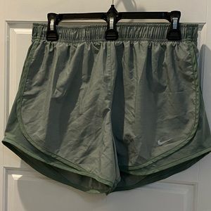 Olive green Nike Dri Tempo shorts
